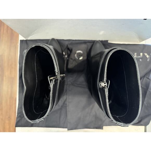 GIVENCHY BLACK SHARK LOCK ANKLE BOOTS LEATHER SIZE EU37 US6.5 LS(342250) - Picture 8 of 16